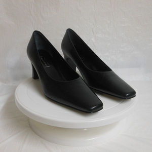 Pumps  Nordstrom Sz 7M Black Leather Square Toe